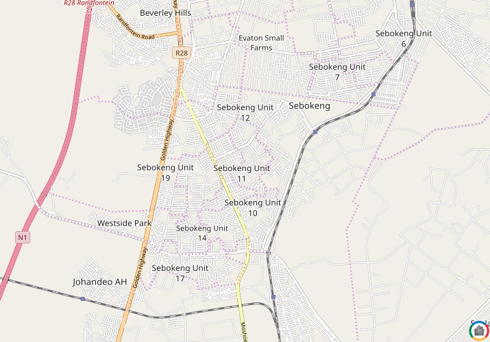 Map location of Sebokeng
